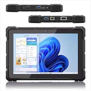 Tablet PC robusto tablet anti-pó resistente Win 11, tablet impermeável anti-impactos 10,1 polegadas Alder Lake N100, 8 G...