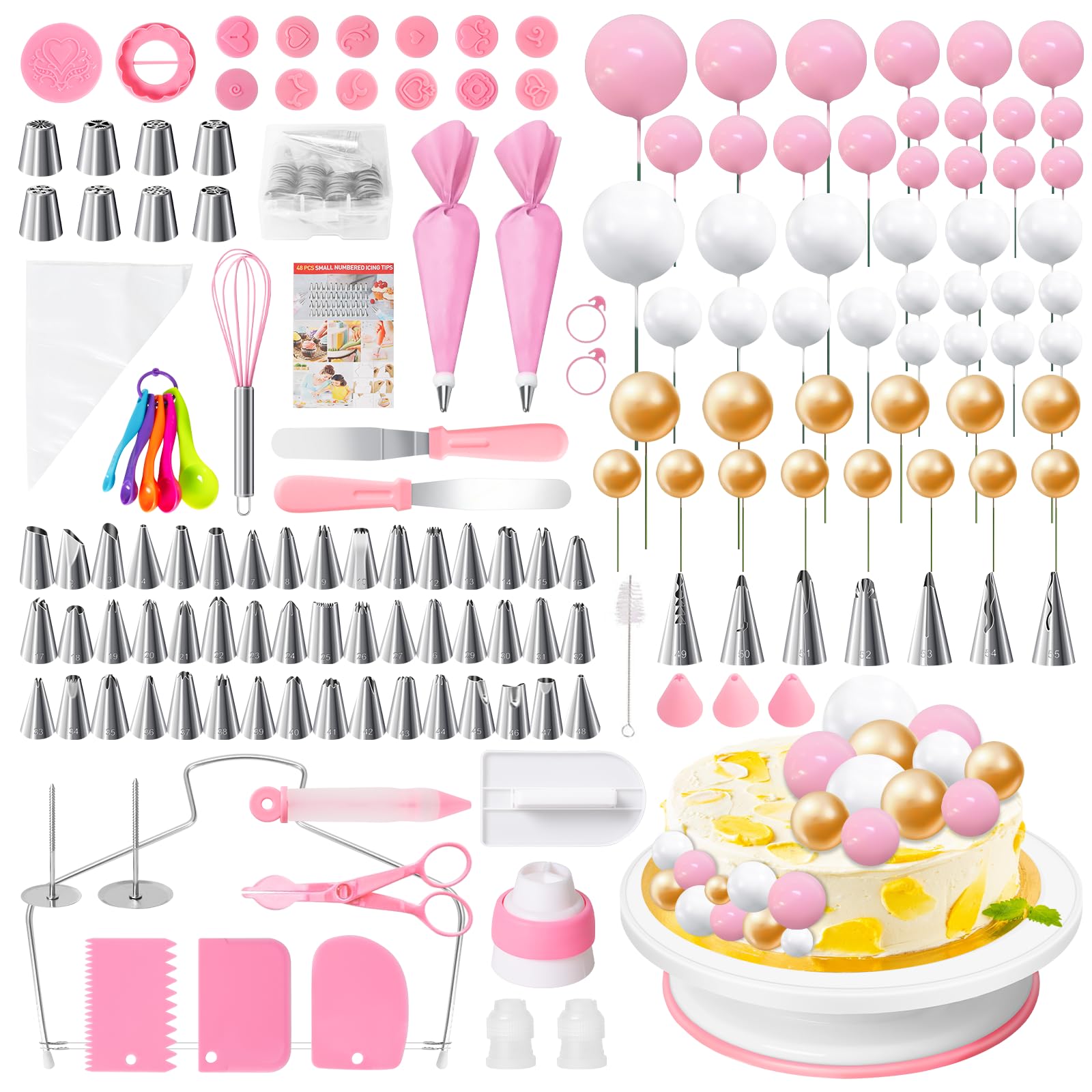 Orifesio 188 PCS Cake Decorating Kit, Cake Decorating Supplies with
