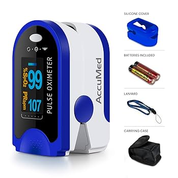 Amazon.com: AccuMed Fingertip Pulse Oximeter, Sp02 Finger