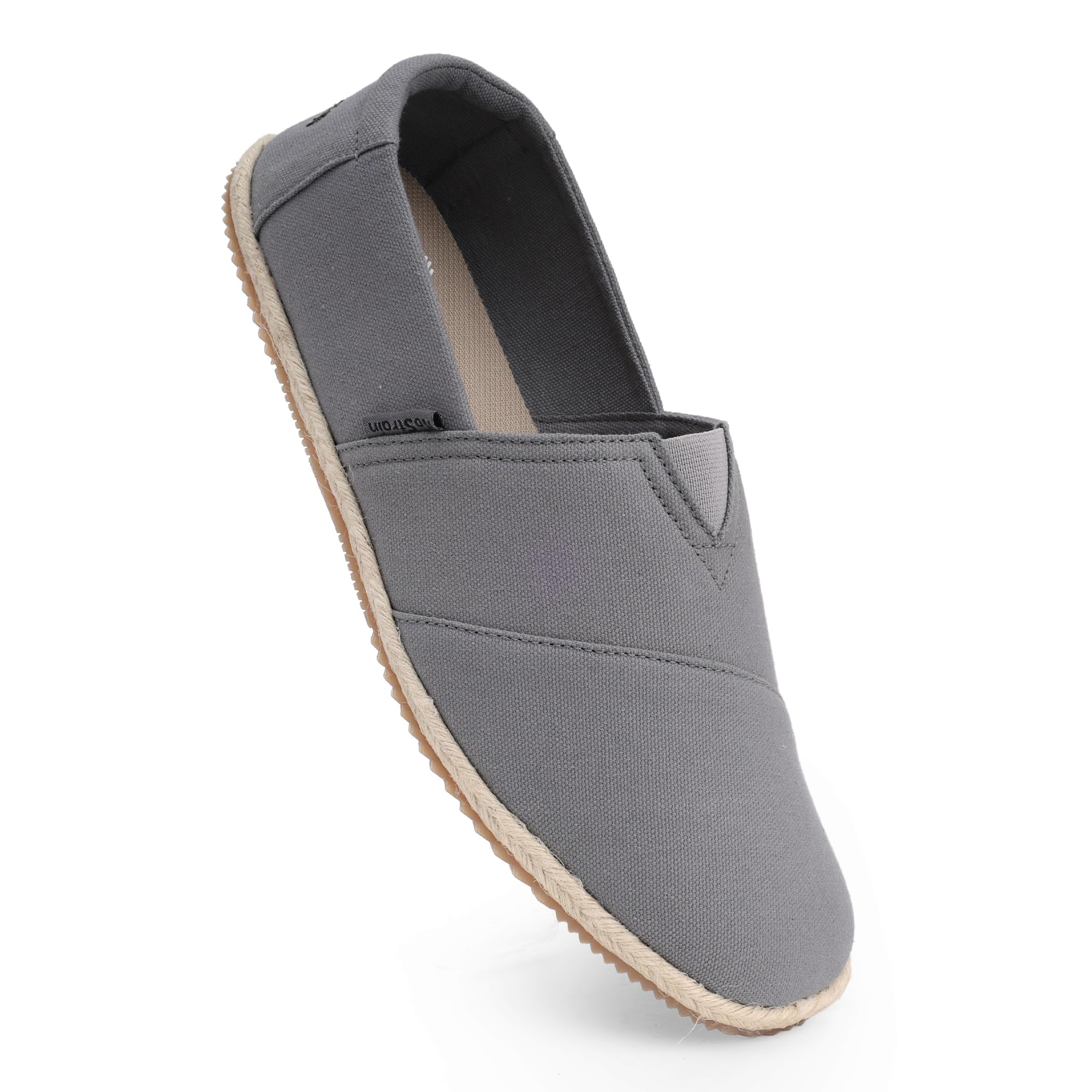 nostrain Canvas Espadrilles Slip-On Shoes | for Men | Cushioned Ortholite Insole | Stylish & Comfortable | Breathable Canvas Upper | Lightweight Footwear-picture-9