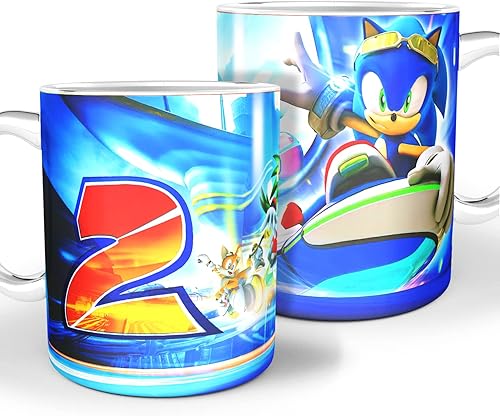 Miniatura 4 de Tazas de cerámica blanca de 11 onzas collage de cumpleaños sónico Año Nuevo erizo amigos vacaciones evento familiar Día del Padre Día de San