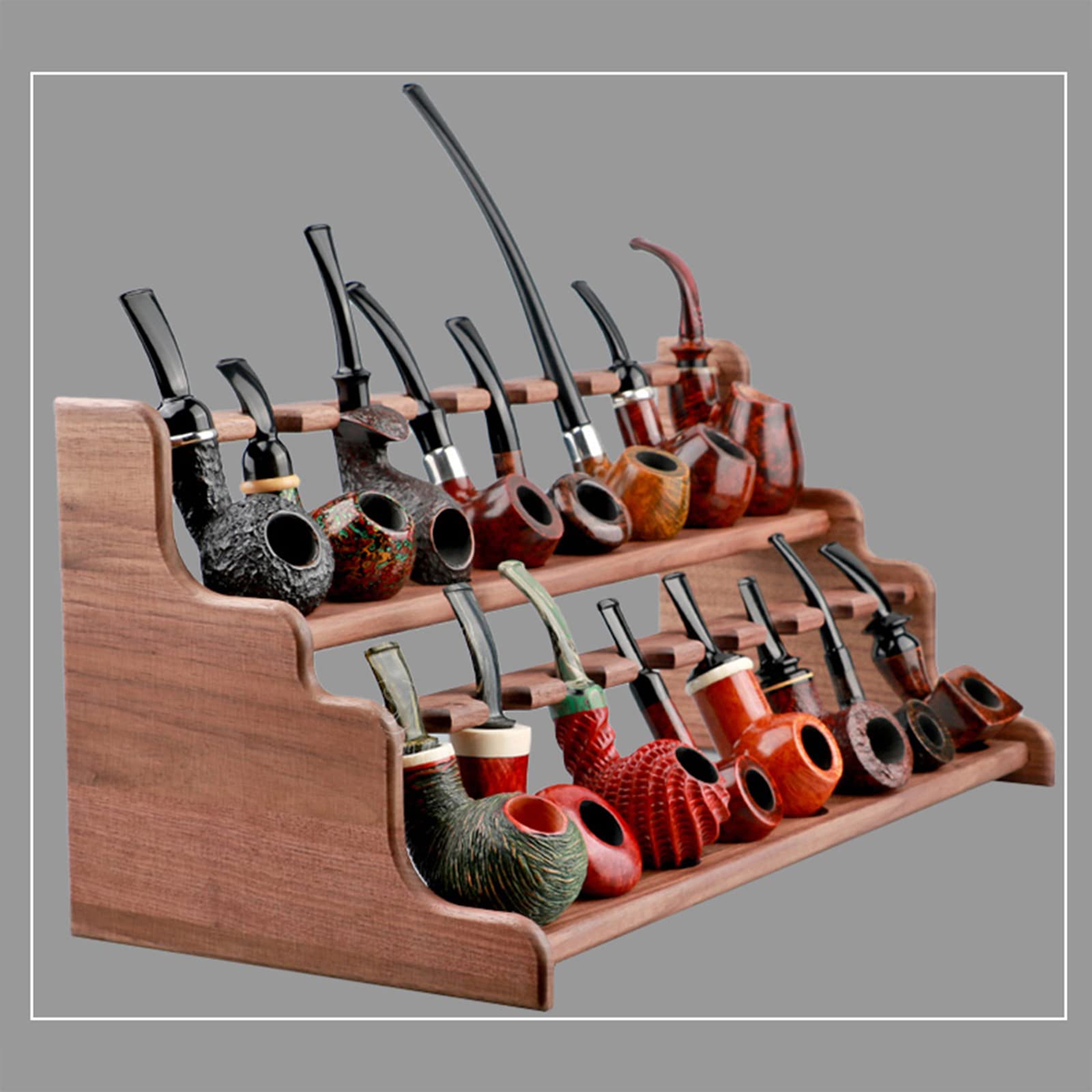 Amazon.co.jp: タバコパイプスタンド、16本のタバコ喫煙パイプ