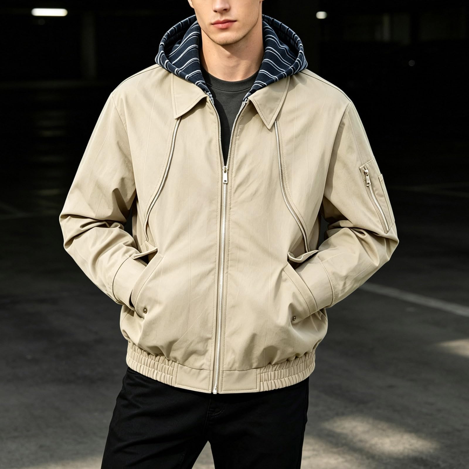 Bomberjacke Herren Outdoor Softshelljacke Winddichte Windbreaker