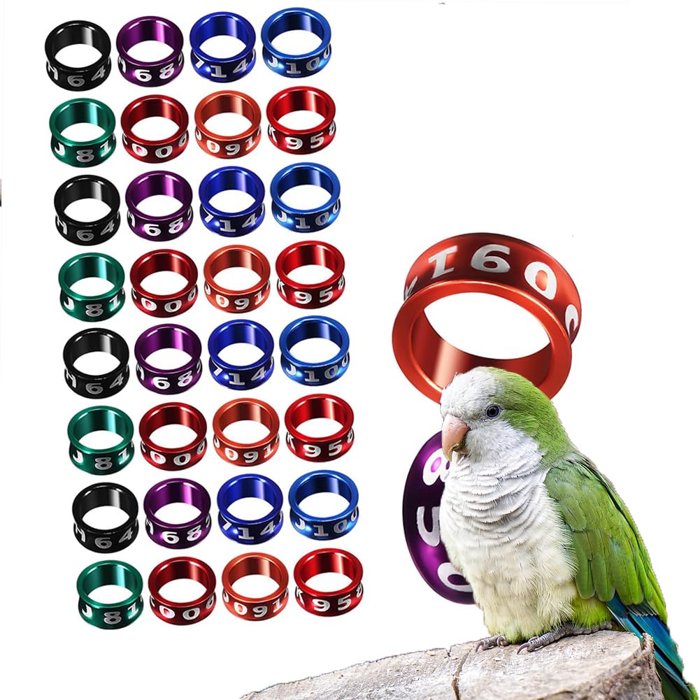 Anillos for Patas de Paloma de Aluminio numerados Bandas duraderas for identificación de Aves(Mixed Colors4.7mm,200pc)