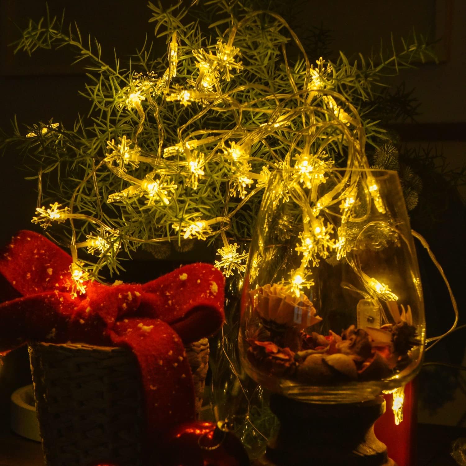 Buy Christmas Lights , Snowflake Lights, 40LED 20FT White Christmas