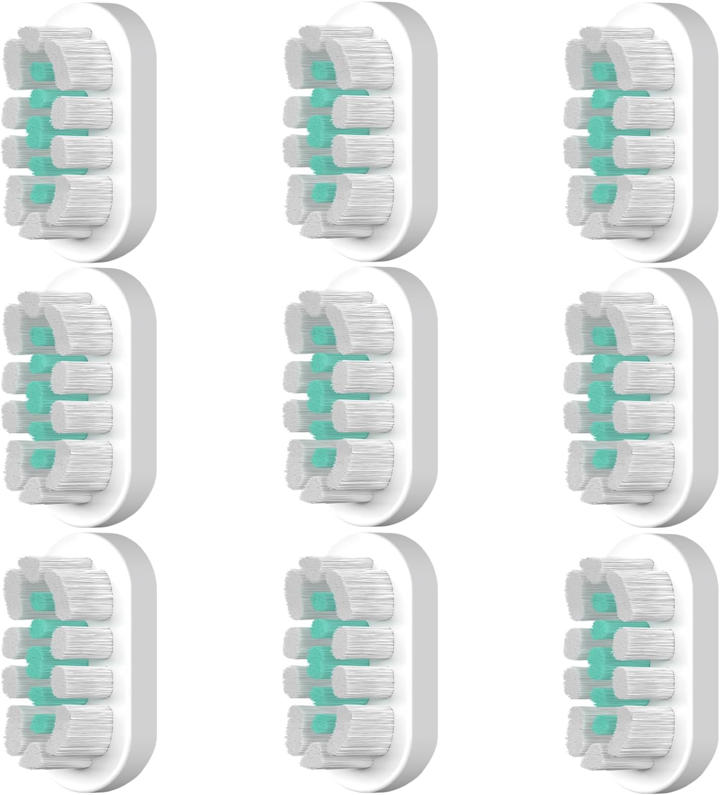 9 Pack Toothbrush Replacement Heads Compatible with Quip Ultra Next Generation Smart Toothbrush, Brush Head Refill for Adult, White