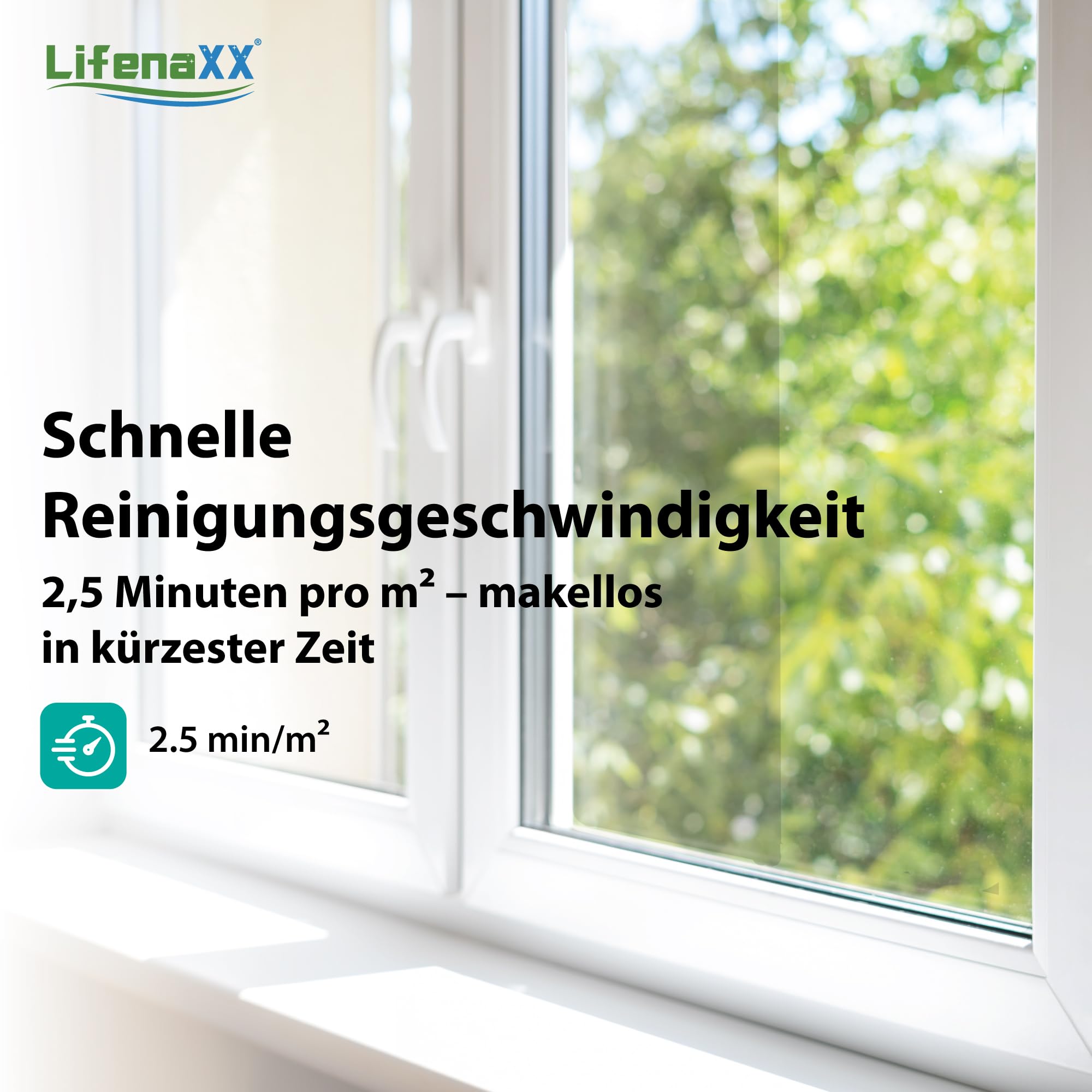 Lifenaxx Fensterreinigungsroboter LX-047, elektrischer Fensterreiniger mit 2 Sprühdüsen, hohe Saugkraft, großer 70-ml-Wassertank, Fernbedienung – ideal für Fenster, Fliesen, Spiegel