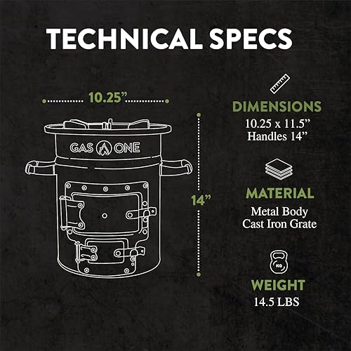 Miniatura 2 de GasOne - Estufa de leña prémium para acampar para mochileros, senderismo, caravanas y supervivencia, kit de estufa de barril aislada con asas de