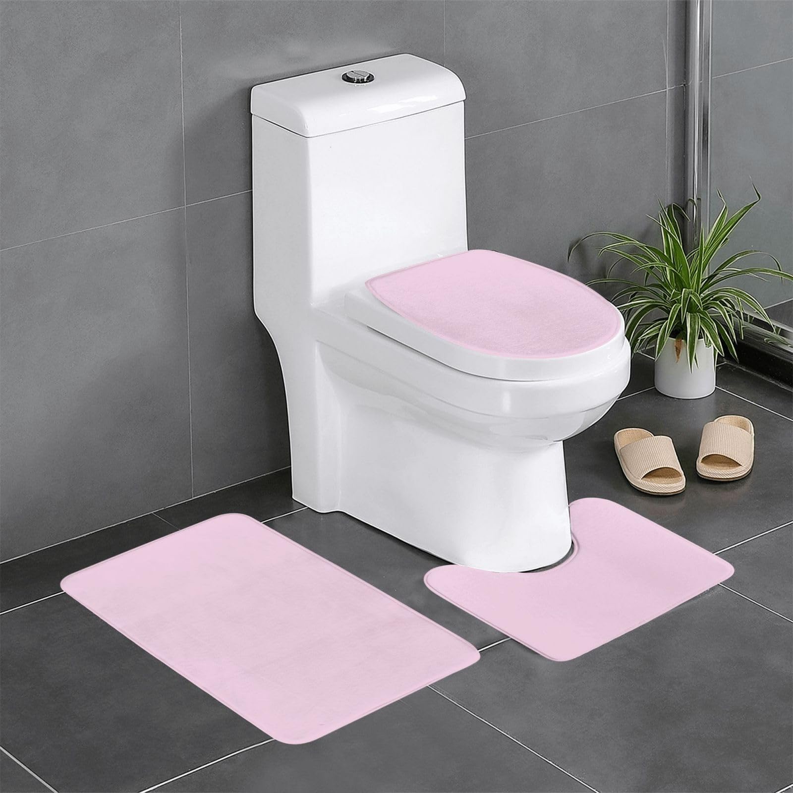 Tapis de bain 61 x 40,6 cm lot de 3 haut de gamme style WHJSSF pour toilette