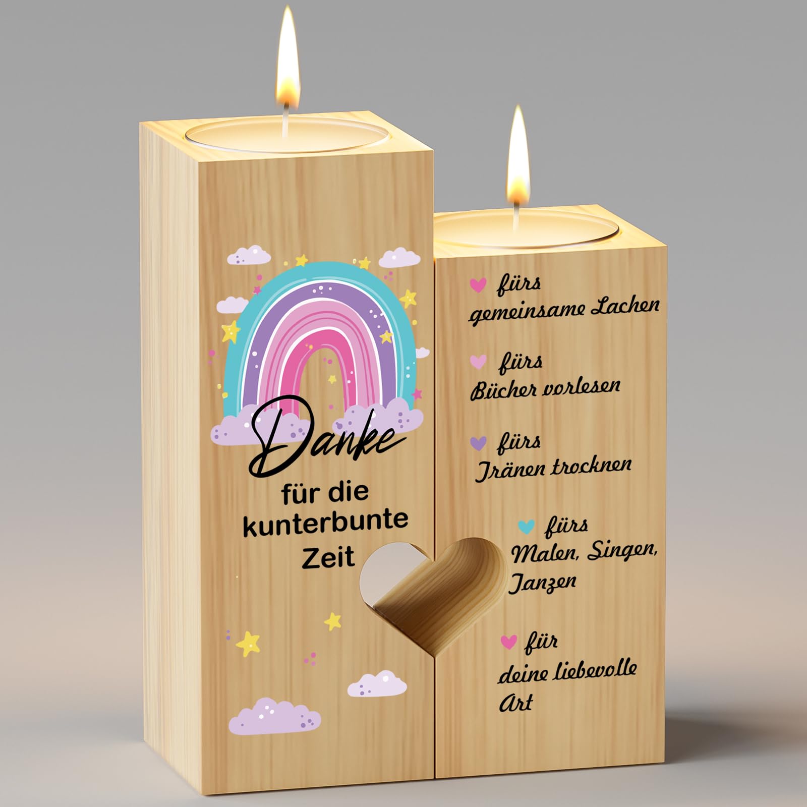 KAAYEE Herzförmiger Kerzenhalter Geschenke für Frauen Männer