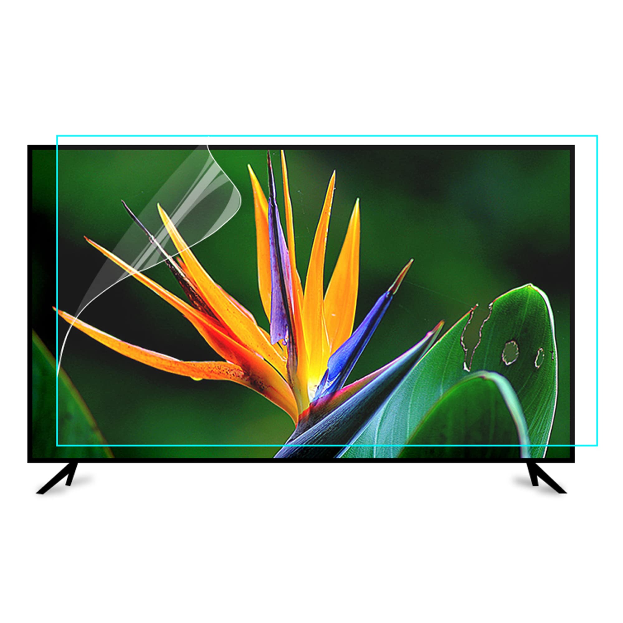 Schermo protettivo BTV con cornice a morsetto Sche Pellicola protettiva for schermo TV antiriflesso da 42-49 pollici, pellicola filtrante opaca antiriflesso/antiluce blu/antigraffio, for TV LCD LED OL
