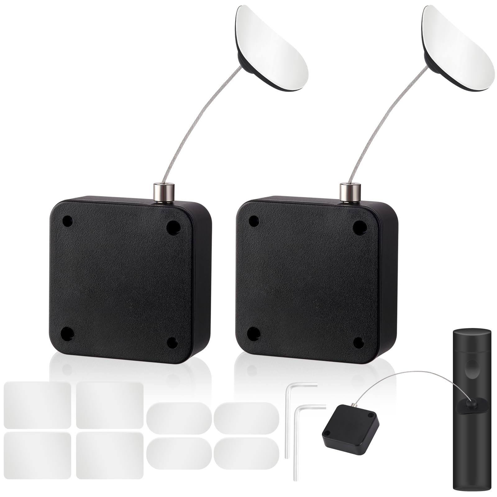 MERDTTES 6.5 Ft Retractable Remote Control Tether Locks, Security Lanyard Lock with Adjustable Leash Length Clasp for TV Remote Control, Tablets