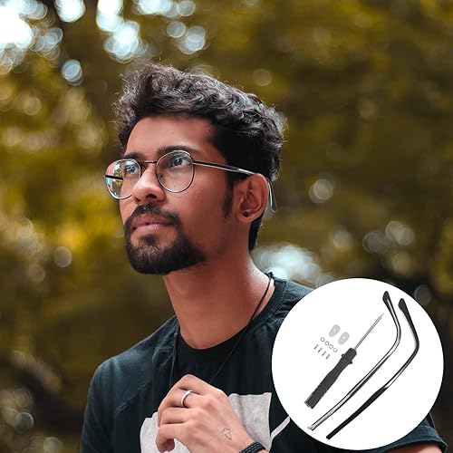 Miniatura 6 de DOITOOL 1 par de patillas de repuesto de lentes de metal, reemplazo de piernas y brazos, kit de reparación de gafas, patas de repuesto universales