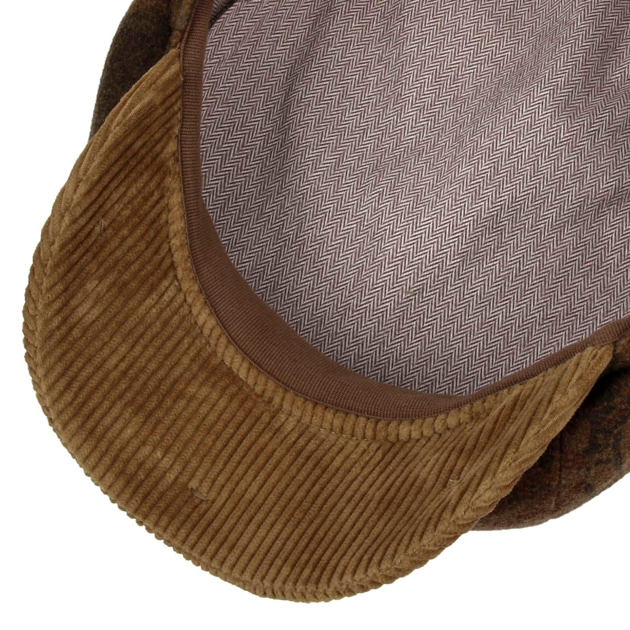 Stetson Hatteras Dark Paisley płaska czapka z daszkiem, męska czapka balonowa, wyprodukowana w UE, z daszkiem, jesień-zima, jesień, zima, rozmiar XXL (62-63 cm), brązowa
