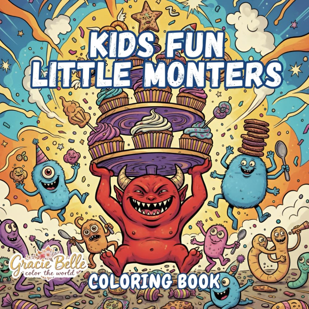 Kids Fun Little Monsters Coloring Book: A World of Friendly Creatures and Creative Adventure