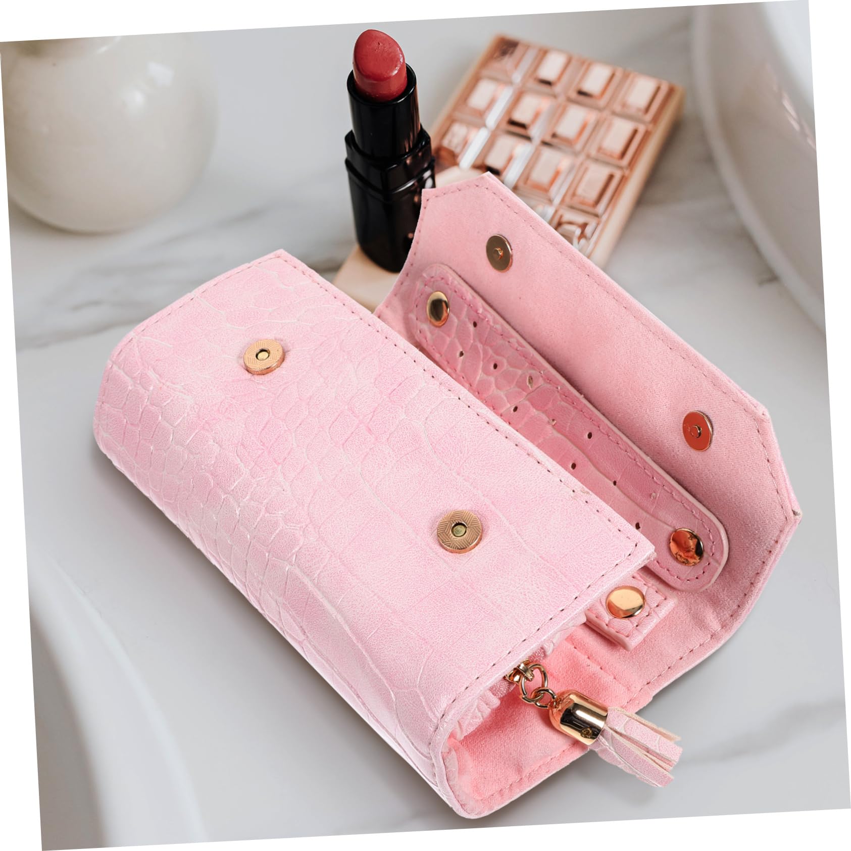 MAGICLULU 3 Di Borse Portaoggetti Da Viaggio Per Gioielli Organizer in Pelle Pu Borsa Compatta Per Collane E Orecchini