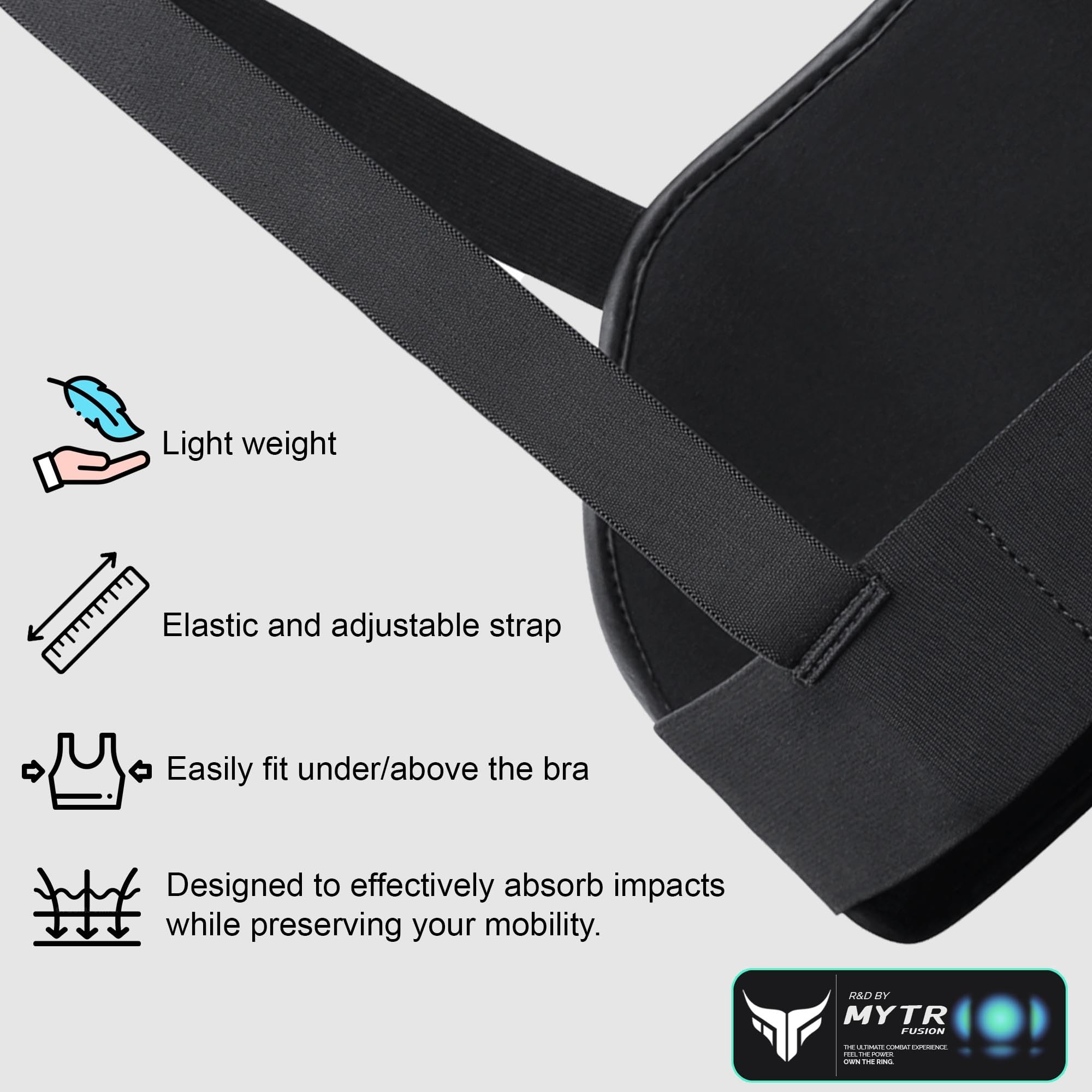Mytra Fusion Protector de Pecho para Mujer para Artes Marciales, Boxeo, Taekwondo & Karate – Protector Corporal Deportivo Ligero para Entrenamiento y Sparring Femenino