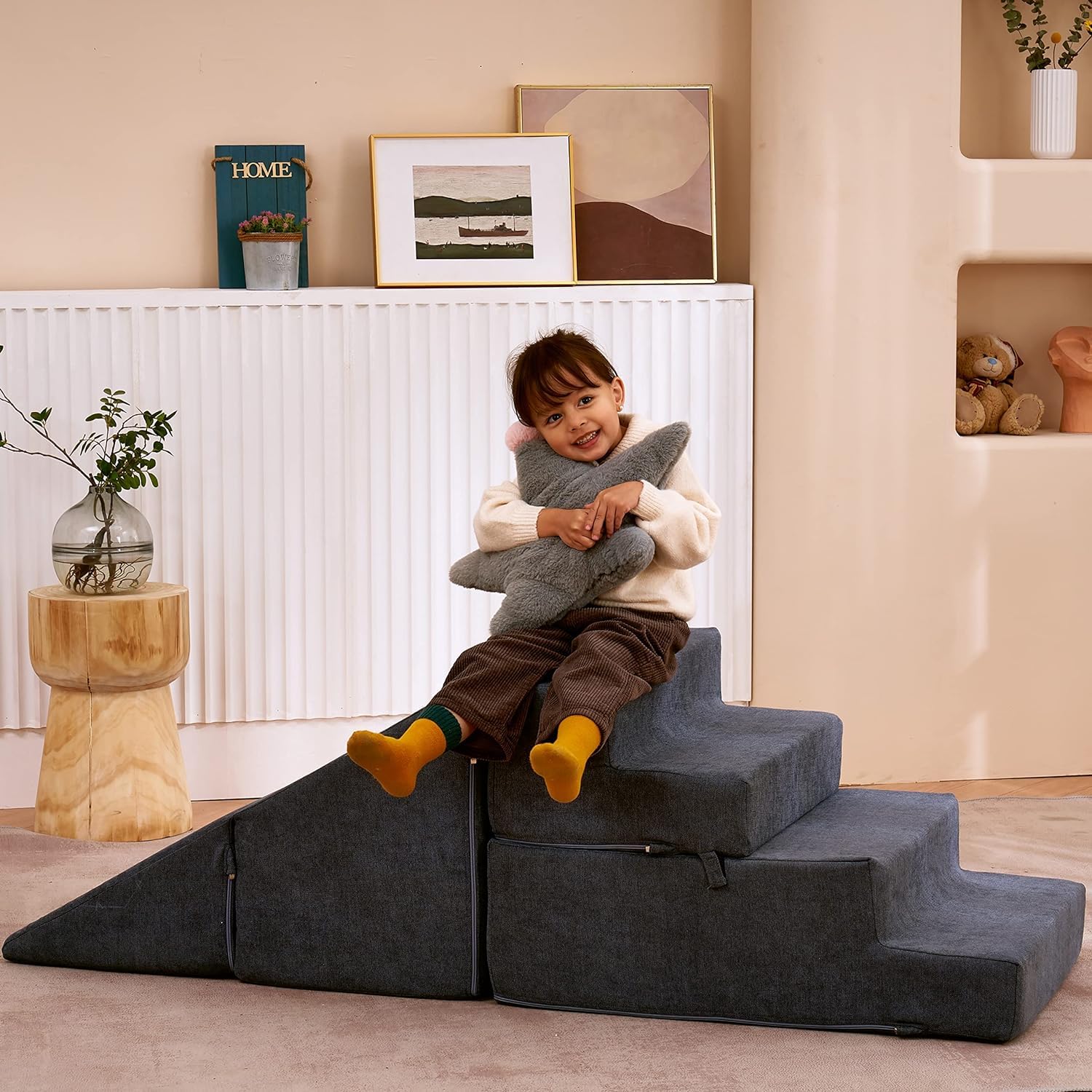 Jela Toddlers Climbing Toys Indoor,Safe Soft Foam Climbing Blocks