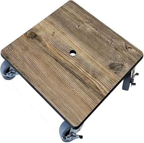 Foreman Soporte para plantas en maceta con ruedas (12 x 12 x 4 pulgadas) para interiores y exteriores, resistente, versátil, resistente a la