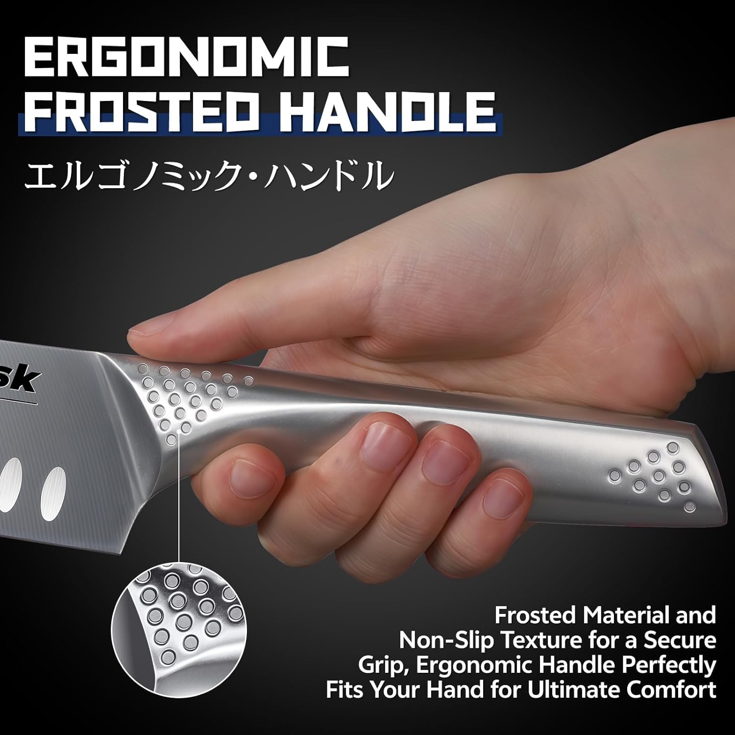 Huusk 3 Pieces Knife Set - Japanese Stainless Steel Kitchen Knife Sets, Professional Ultra Sharp Chef Knives Set with Ergonomic Handle, Gift for Birthday, Christmas Gifts for Men and Women - Image 3