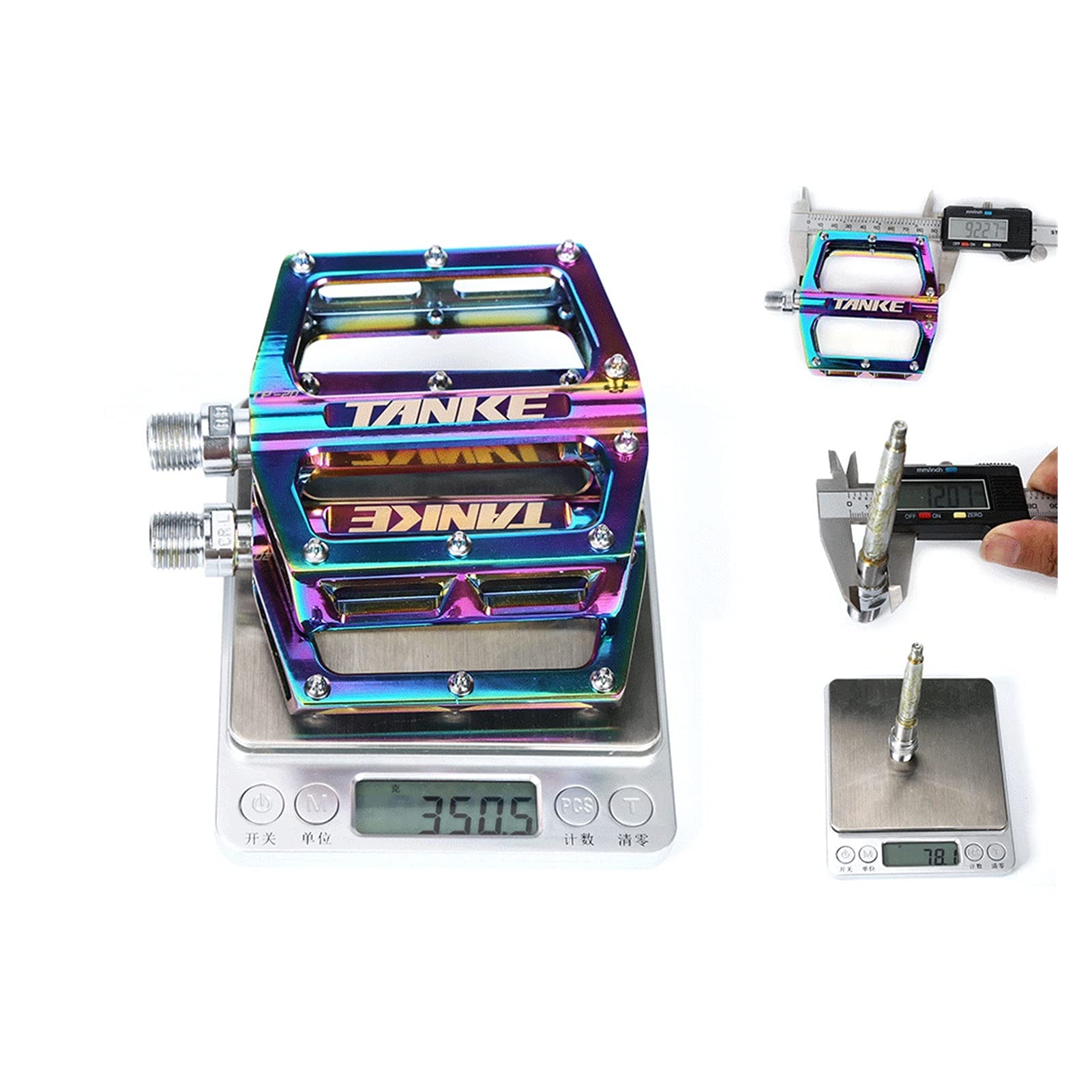 Pedale Velo Pédales de vélo de vélo de vélo de la Plate-Forme MTB Slick Mountain Pédales de vélo de Roue en Aluminium Portant des pédales de vélo Pliantes Anti-silpe 54