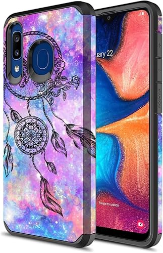 Rosebono - Funda compatible con Samsung Galaxy A20/A30/A50, funda rígida híbrida delgada, a la moda, linda funda de silicona colorida para Samsung