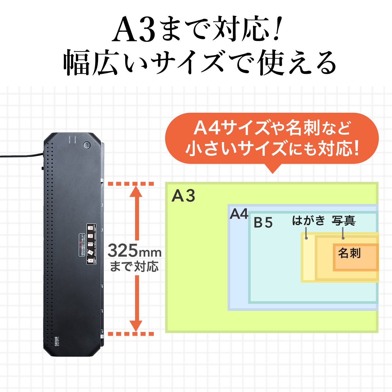 Amazon | サンワダイレクト ラミネーター A3 / A4 対応 4本ローラー 90