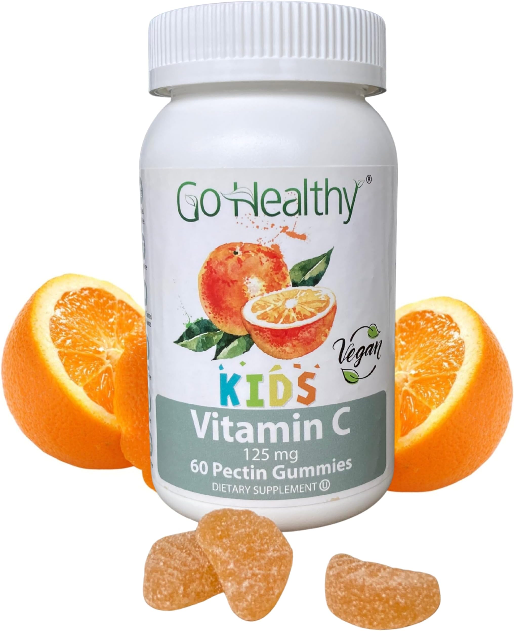 Vitamin C Gummies with Echinacea for Kids, Vegan, OU Kosher, Halal (60) - 100 mg Servings