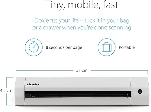 Miniatura 5 de Doxie Go SE - El escáner de documentos portátil intuitivo con batería recargable y software fácil para el hogar, la oficina o el trabajo desde casa