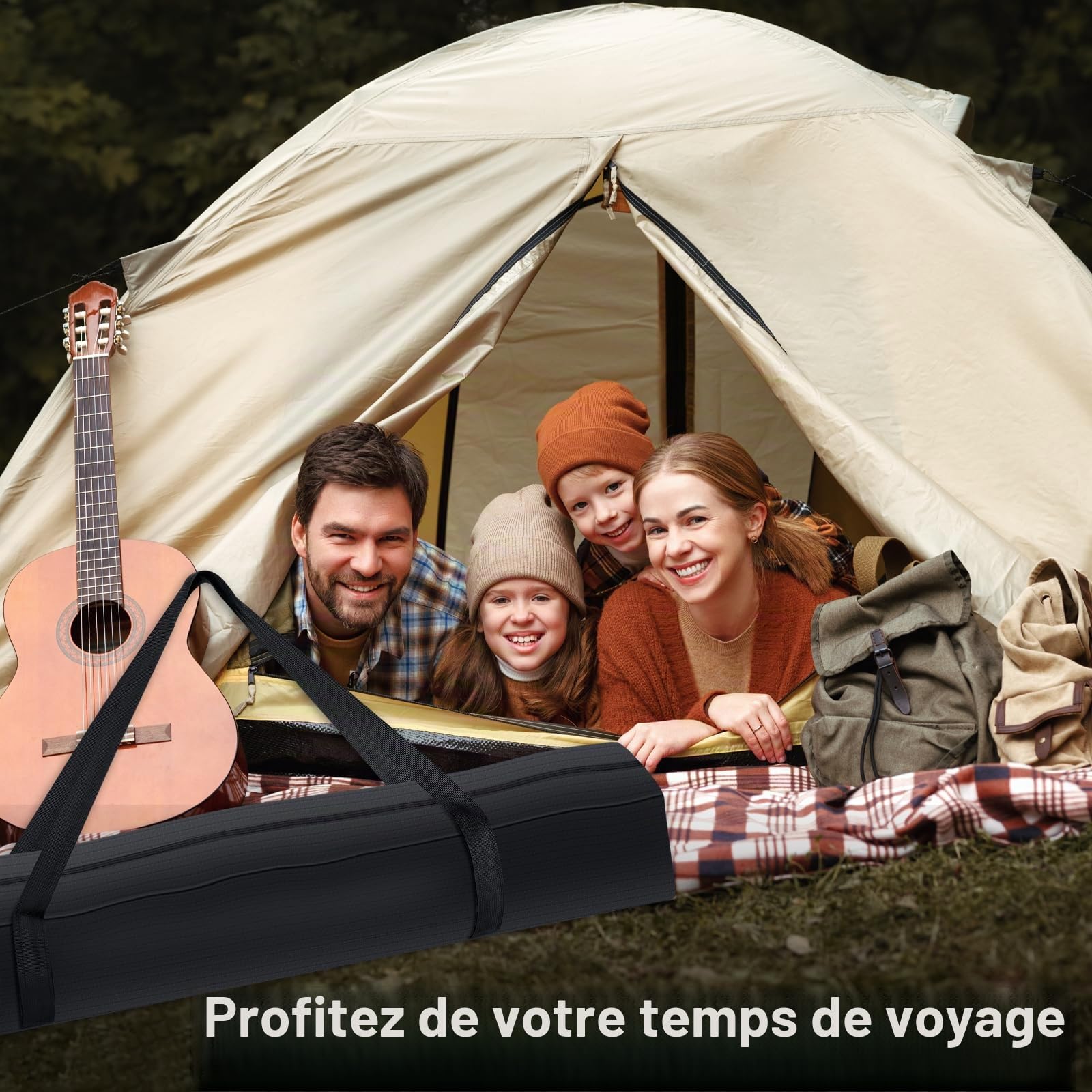Zikenis Sac de Trépied 120×20 cm étanche pour Camping, Rangement Portable pour mât de Tente