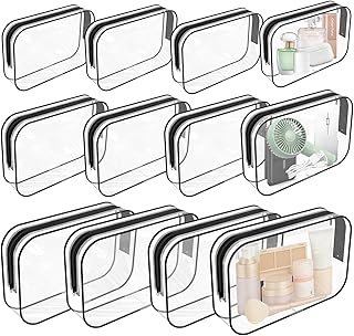 12 bolsas de maquillaje transparentes para mu...