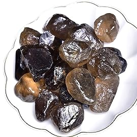 Smoky Quartz Raw Crystals, Large 1.25-2.0 Healing Crystals Natural Rough Stones Crystal for Tumbling, Cabbing, Fountain Rocks, Decoration, Polishing, Wire Wrapping, Wicca & Reiki