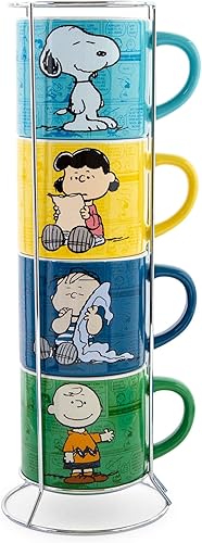 Miniatura 23 de Silver Buffalo Friends Central Perk - Juego de 4 tazas de cerámica con diseño de rayas, 10 onzas Ubicaciones de Gilmore Girls