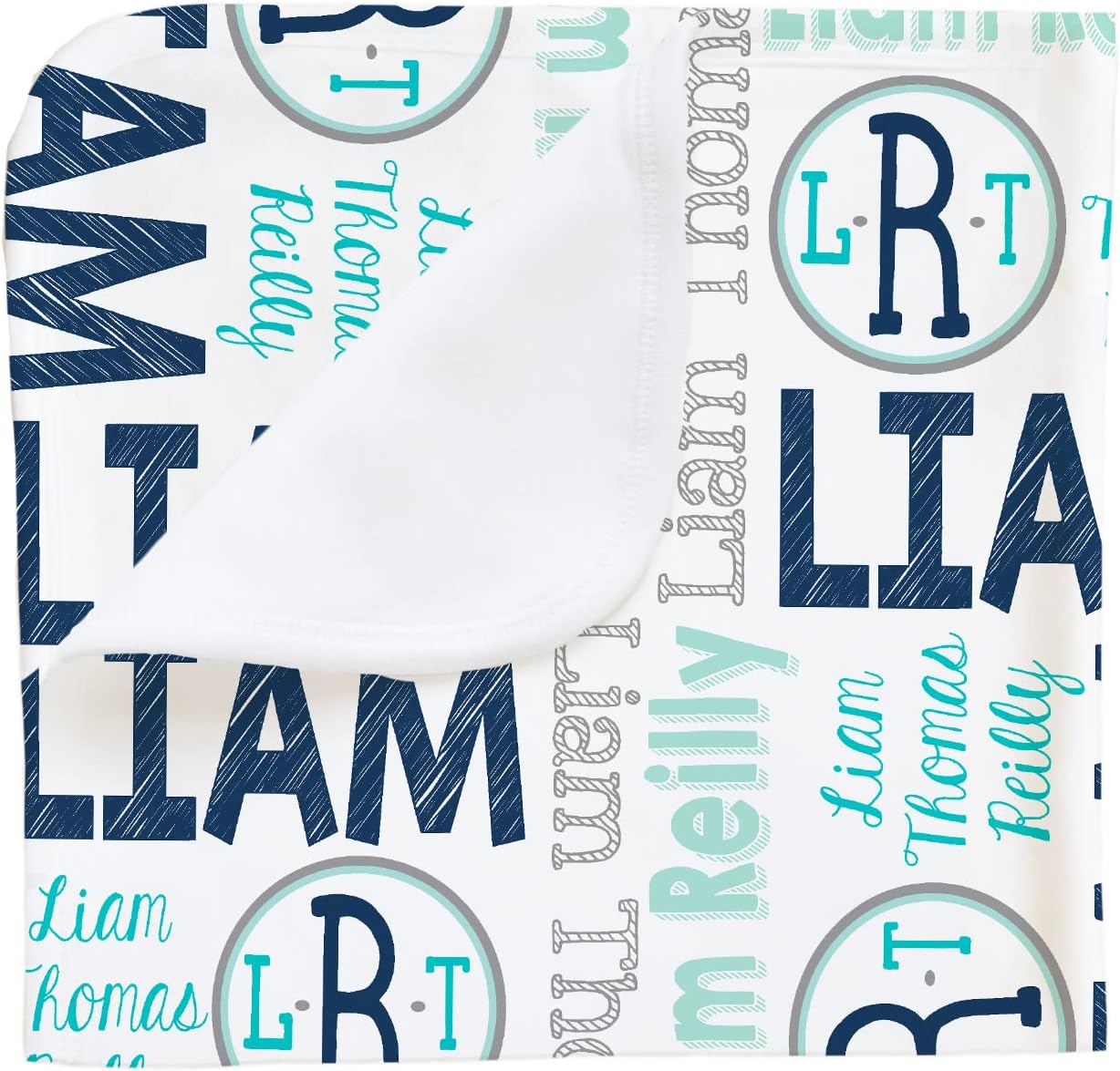 Personalized Baby Name Blanket, Blanket has name and monogram, Perfect Gift for Mom