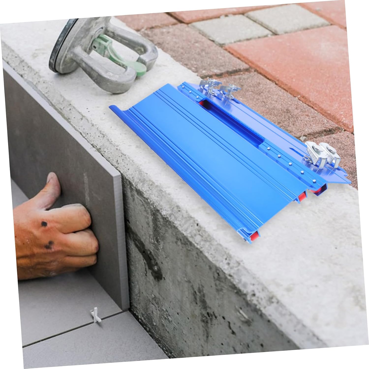 OSALADI Angle Grinder Tile Chamfering Adjustable 45 Degree Guide Heavy Duty Chamfering Machine for Ceramic Marble Smooth Tile Edges