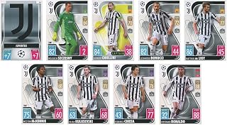 TOPPS MATCH ATTAX 2021/22 Full 9 Card Team Set Juventus