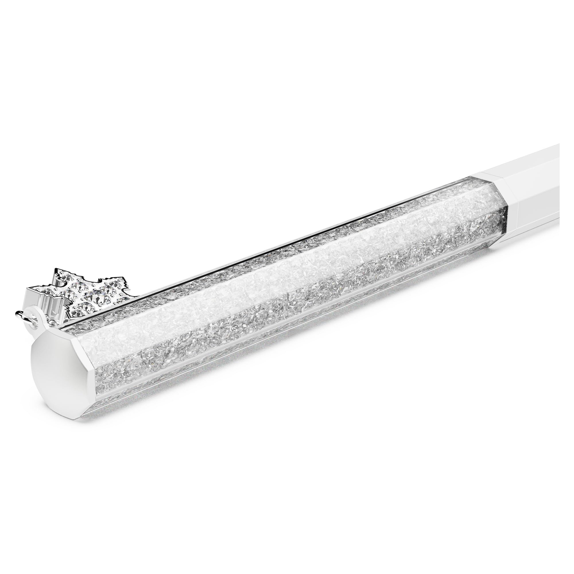 Swarovski Crystalline Ballpoint Pen, Octagon Shape, Snowflake, White, White Lacquered, White w/Snowflake - Image 4