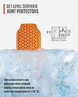 Vista 3 de BORLENI - Almohadillas de protección contra impactos de nivel CE 1, protector de espalda para motocicleta, armadura deportiva para cuerpo, chaqueta