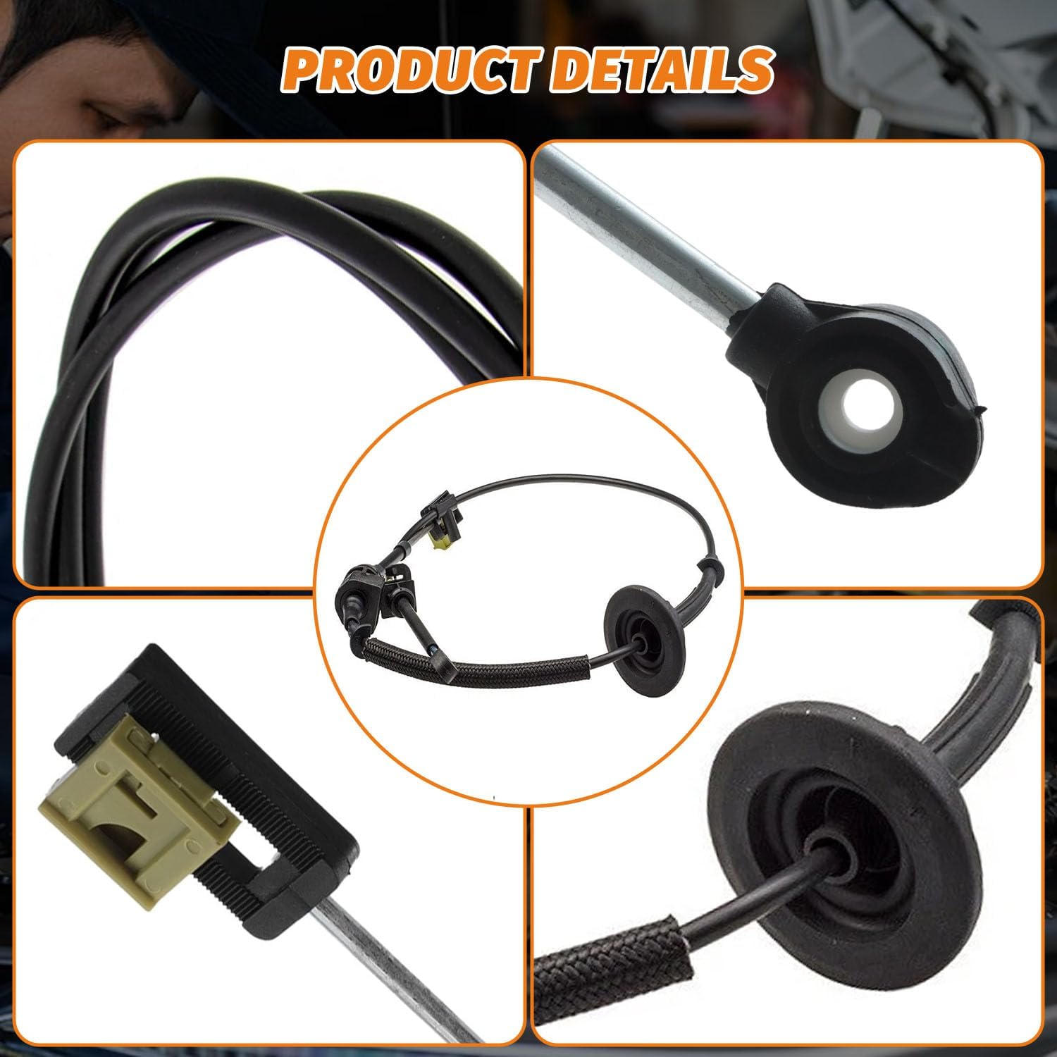 F85Z-7E395-BA Automatic Transmission Shift Cable Compatible with Ford F150 1997-1999,for Ford Expedition 1997-1999 with 4R70W Transmission, Gear Shifter Cable replace F85Z7E395BA