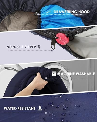 Miniatura 20 de Sleeping Bags for Adults Cold Weather - 20 Degree Big&Tall Size Backpacking Lightweight Waterproof for Girls Boys Mens Teen Women for Camping Hiking