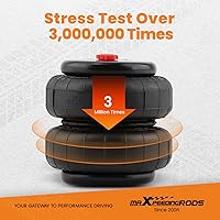 Vista 8 de maXpeedingrods 2PCS Universal Air Suspension Spring Double Bellow Standard 2500 lbs 1/2 "npt Single Port Reemplazo Air Helper Bolsas para Camiones