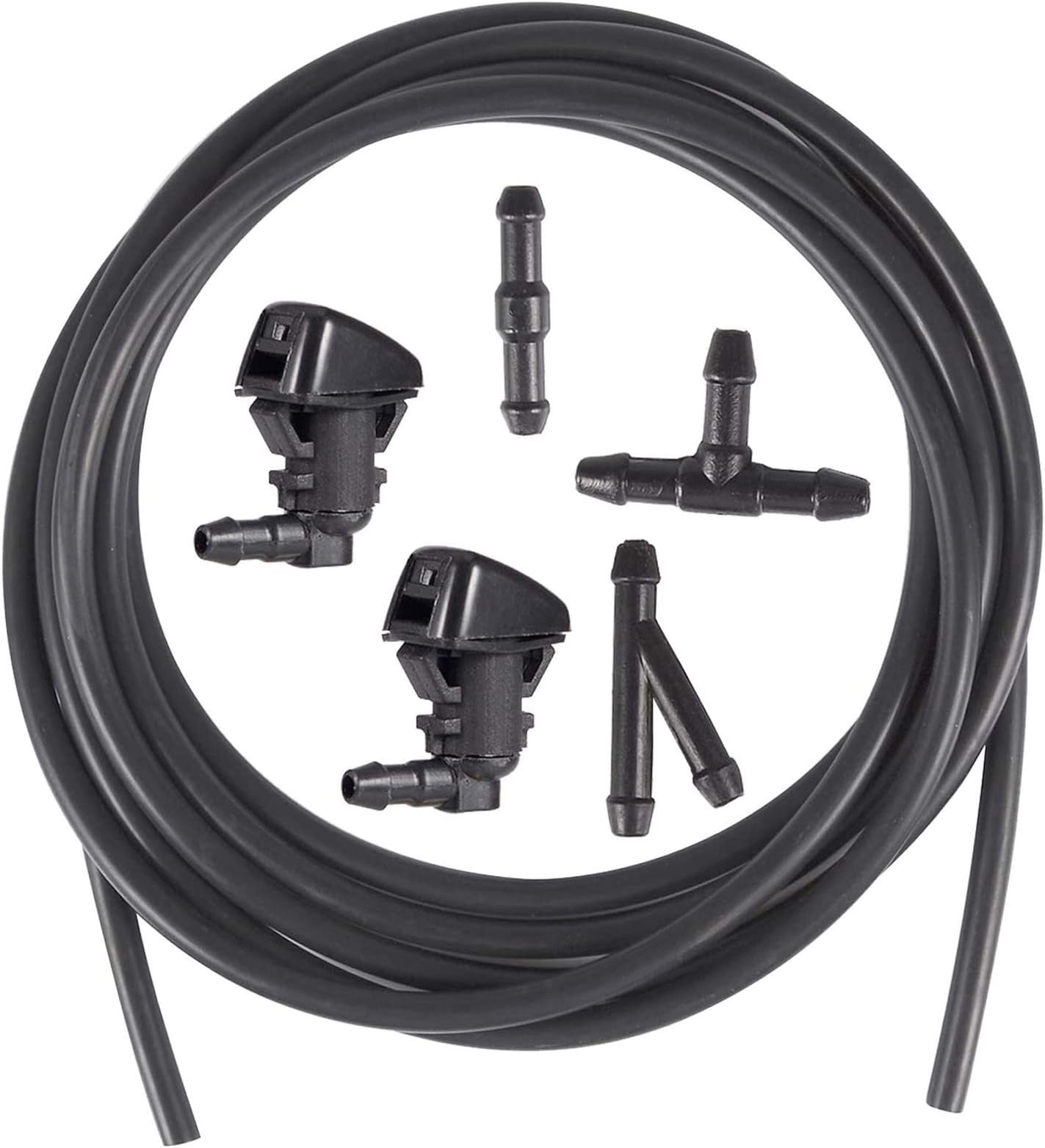 BingSnow 20 Pcs Windshield Washer Squirter Nozzle Spray for 2008 2009 2010 Ford F250 F350 F450 F550 Super Duty and 3 Meters Fluid Hose with 3 Pcs Connector, Replace OEM # 7C3Z-17603-A