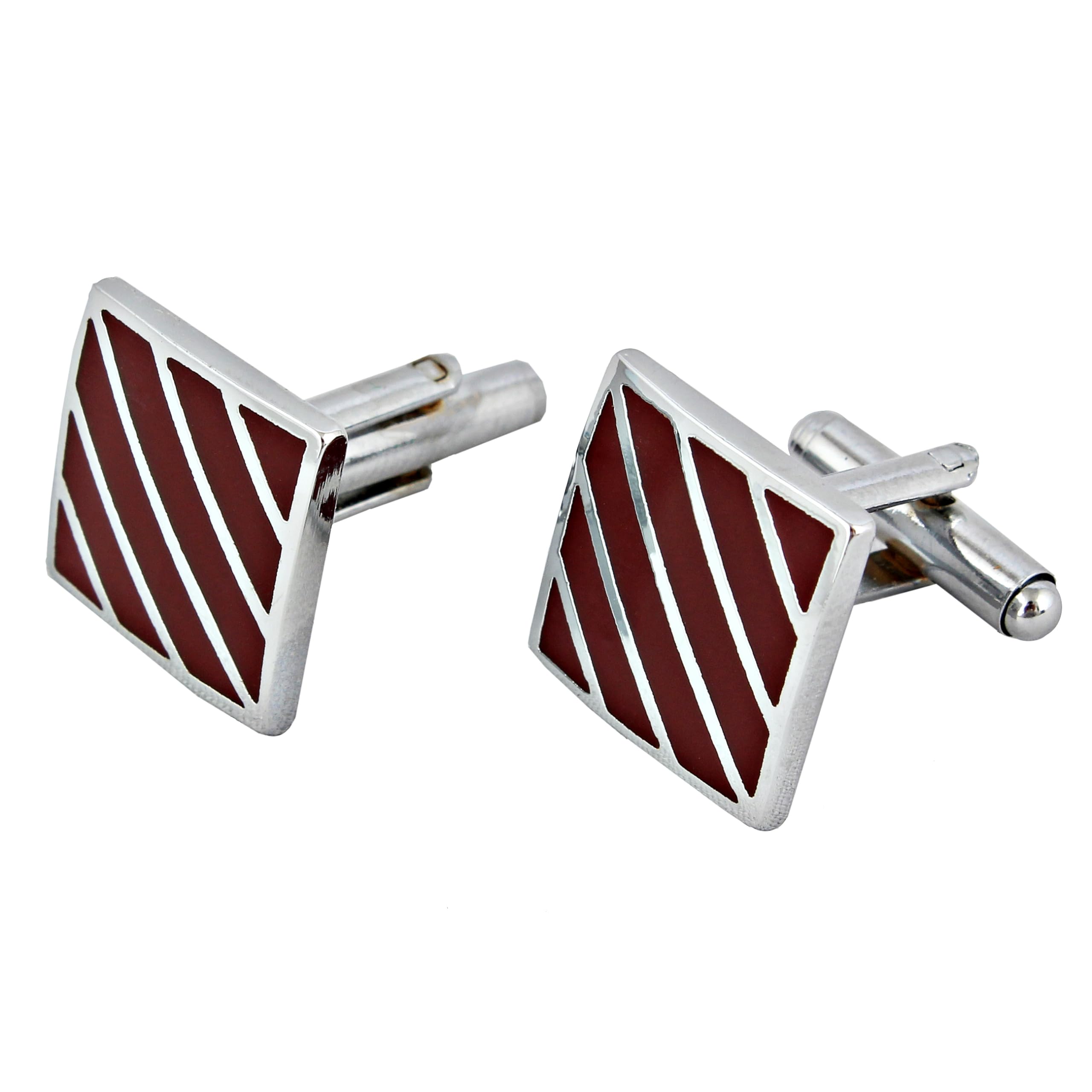 Lucky Jewellery Unique Men Jewelry Silver Plated Maroon Enamel Square Shape Sleeve Button Formal Cuff Button Wedding Shirt Button, Suit, Blazer Cufflinks Pair Gift Set for Men (194-CHC4-1089-S) (B0CZNV6MK8) Amazon Price History, Amazon Price Tracker