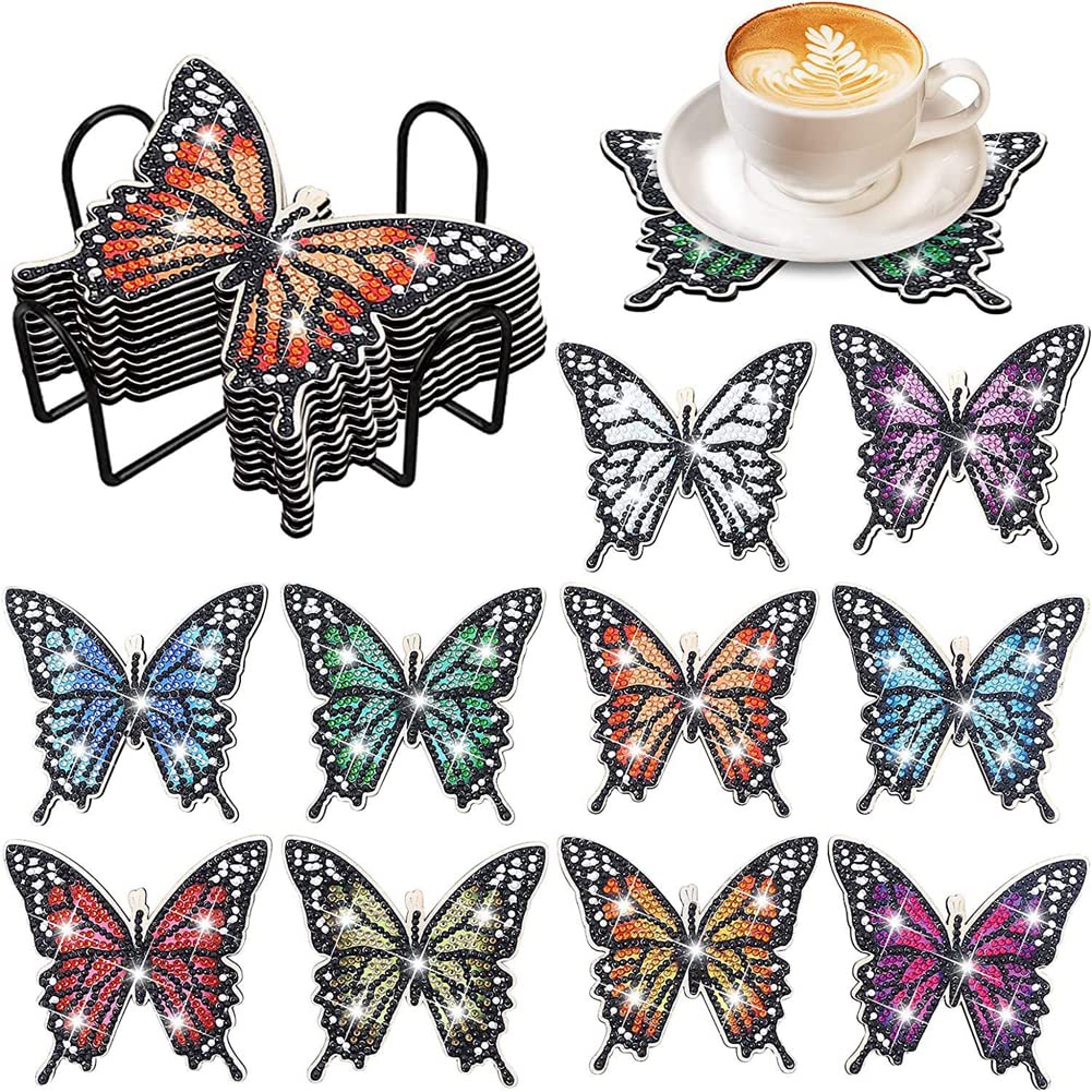 Dessous de verre loisirs créatifs et cuisine lot de 10 support papillon
