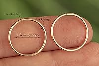 Vista 63 de Gold Hoop Earrings Silver Hoop Earrings - Hoop Earrings For Women Two Pcs Of Thin Gold Filled Sterling Silver Hoops, Helix Hoop, Tragus Ring