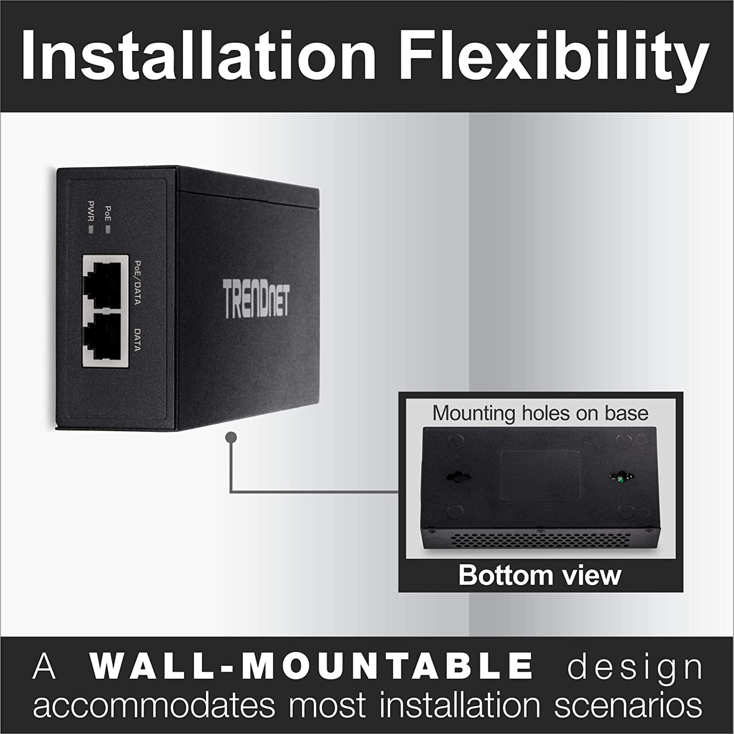 Cheapest π TRENDnet Gigabit Ultra PoE+ Injector, Supplies PoE (15.4W), PoE+(30W) Or Ultra PoE(60W), Network A PoE Device Up To 100m(328 ft), Supports IEEE 802.3af,802.at,Ultra PoE, Plug & Play, Black, TPE-117GI Free Shipping Over $50 TRENDnet Gigabit Ultra PoE+ Injector, Supplies PoE (15.4W), PoE+(30W) Or Ultra PoE(60W), Network A PoE Device Up To 100m(328 ft), Supports IEEE 802.3af,802.at,Ultra PoE, Plug & Play, Black, TPE-117GI