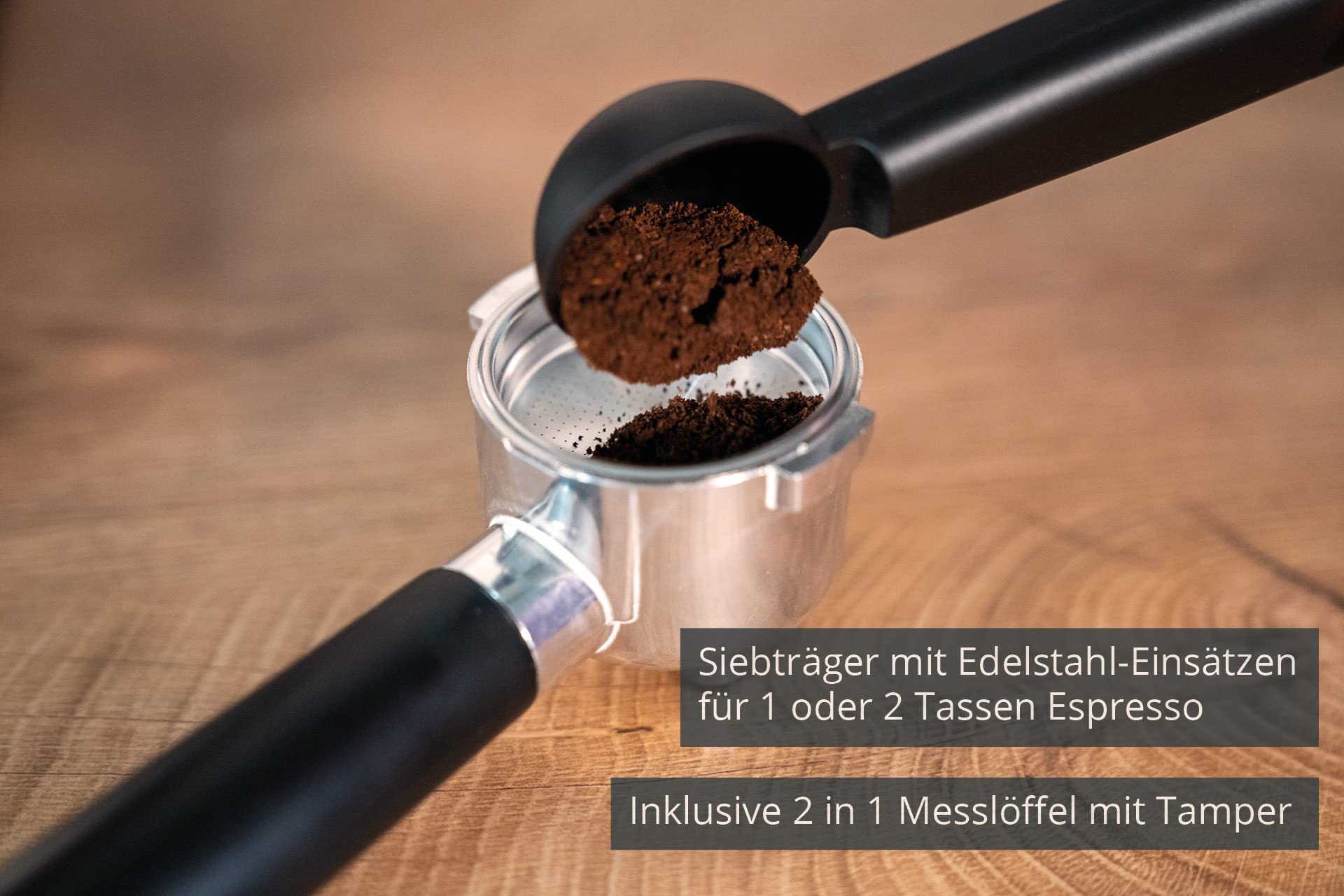 Unold Espressomaschine Piccopresso 28636 - Siebträger, Edelstahl, Thermoblock, 20 bar, Milchschaumdüse, 1–2 Tassen, Heißwasserfunktion, kompakt, Sleep Mode