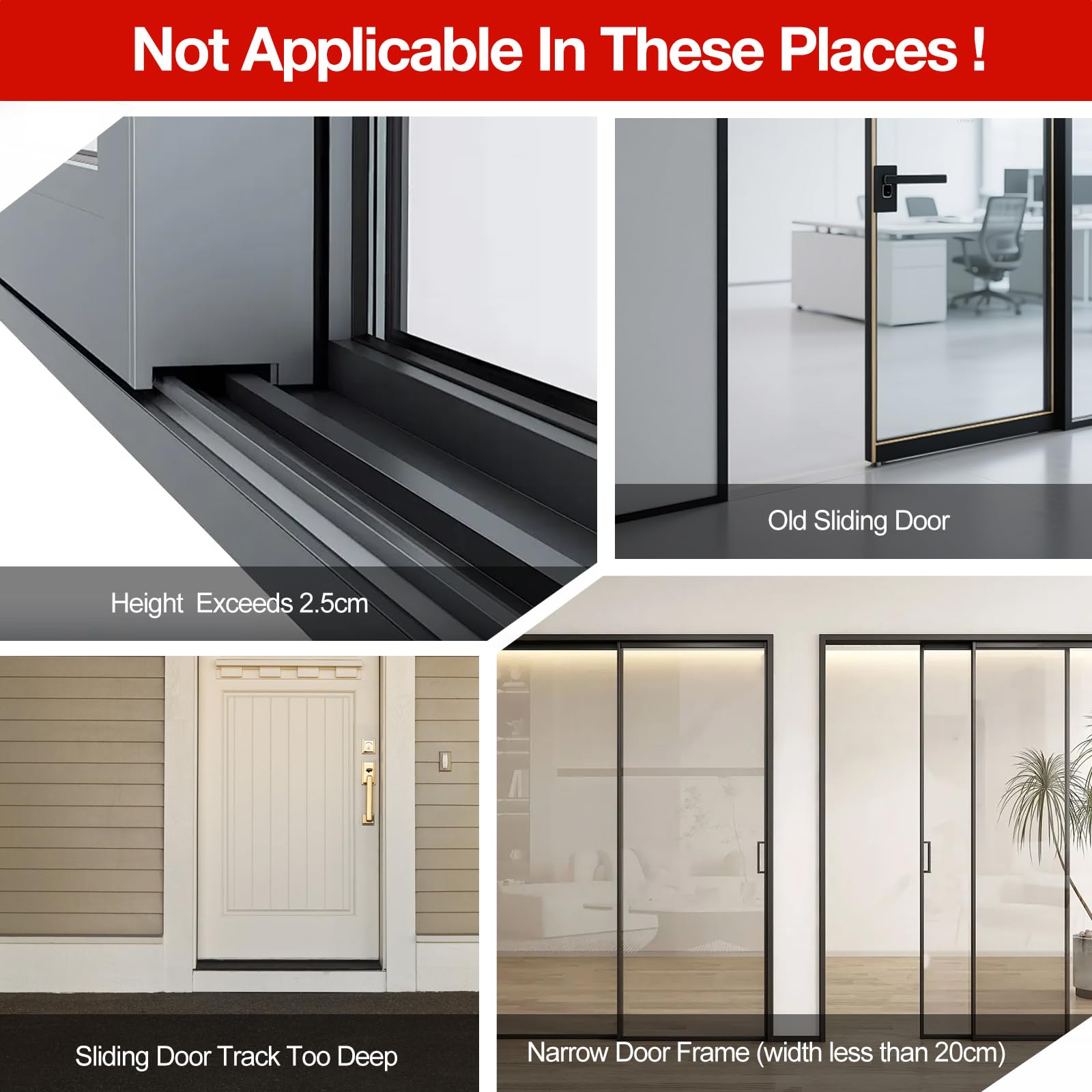 Rampa di soglia,100×8×2cm, rampe di soglia, rampa per sedia a rotelle in PVC, profilo di transizione, autoadesiva, rampa di soglia per robot aspirapolvere, passeggini, deambulatori o monopattini - 5