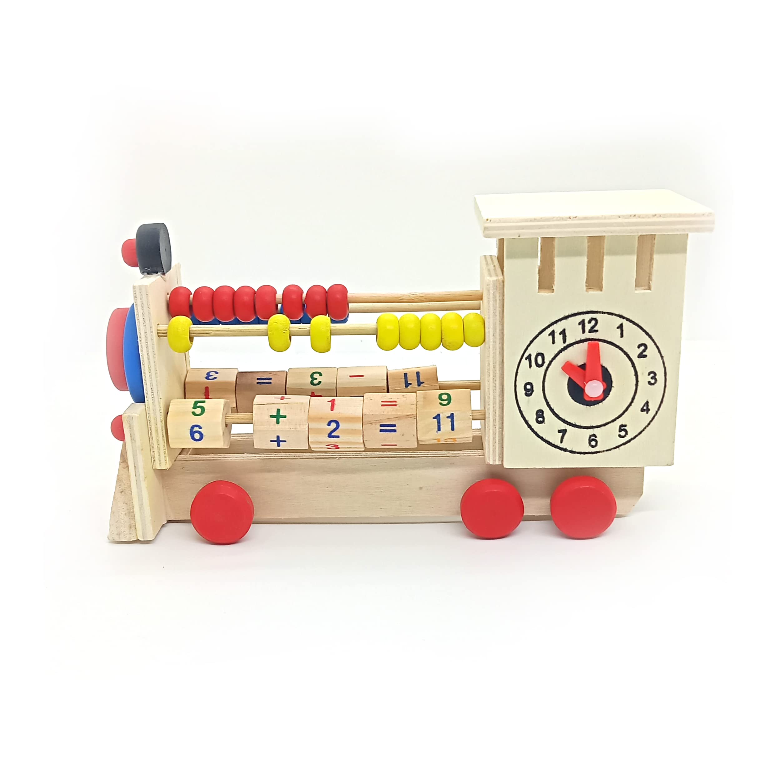 QWICK CLICK Wooden Multi-Learning 4-in-1 Train Engine Abacus with Clock Counting Beads Pull Along Toy for Handmade Eco Friendly (B09B5ZBW3C) Amazon Price History, Amazon Price Tracker