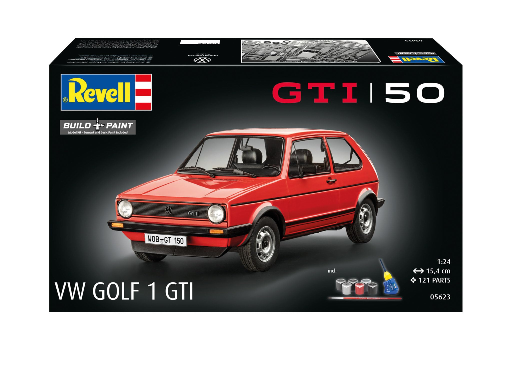 Revell Gift Set 05623 Gift Set 50 Years of the VW Golf 1 GTI 1:24
